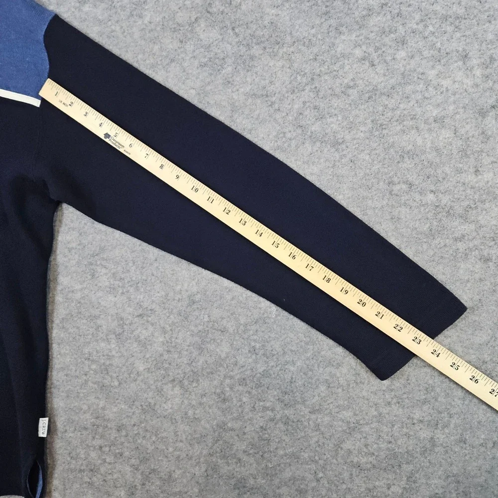 J Crew Men's Blue & Black Sweater Size M 100% Cotton Preppy Warm‎ Winter Church